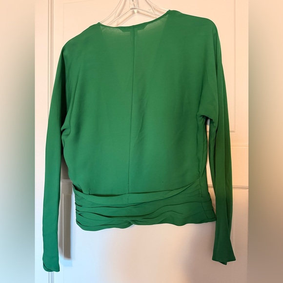 Diane Von Furstenberg Emerald Wrap Blouse - Picture 9 of 9